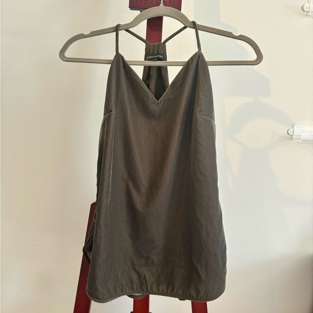 Olive green Banana Republic halter top